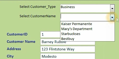 select customer name