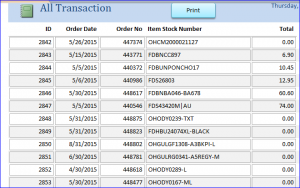 all transaction report
