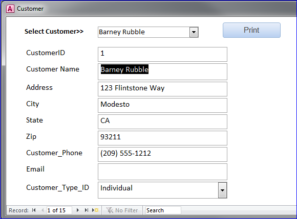 to Print Form MS Acccess – iAccessWorld.com