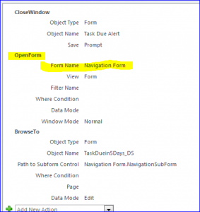 re-open nav form