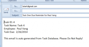 email task due