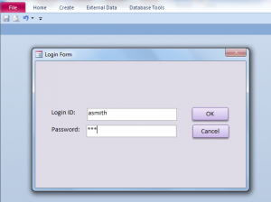 login form