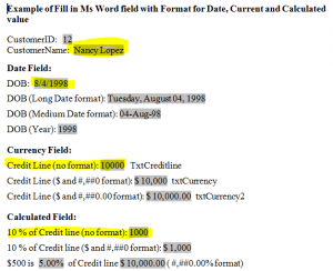 format in word