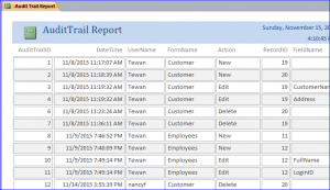 audit trail report