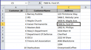 output from query to excel