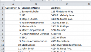 record set from query to excel