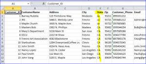 record set from sql to excel