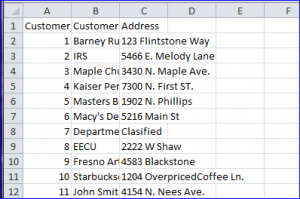 transfer from query to excel