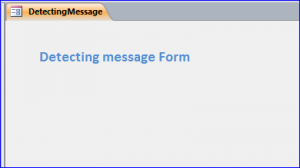 detecting message form