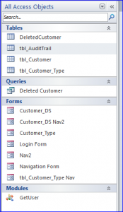 table list audit