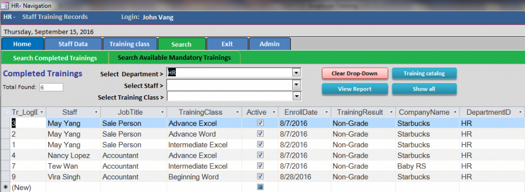 search-completed-training