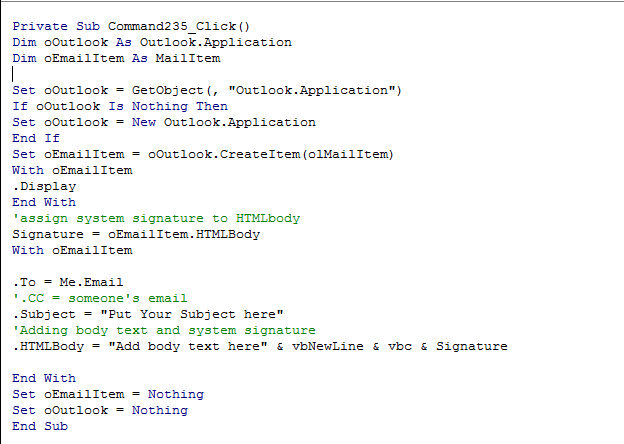 send email via code