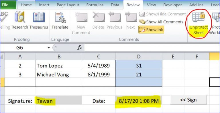 sign a document in excel sign a document in excel